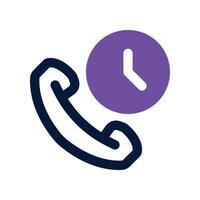 delay call icon. vector dual tone icon for your website, mobile, presentation, and logo design.