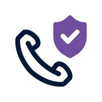 secure call icon. vector dual tone icon for your website, mobile, presentation, and logo design.