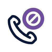 no call icon. vector dual tone icon for your website, mobile, presentation, and logo design.