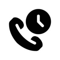delay call icon. vector glyph icon for your website, mobile, presentation, and logo design.