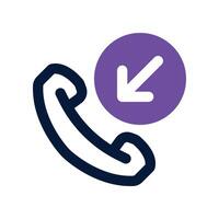 incoming call icon. vector dual tone icon for your website, mobile, presentation, and logo design.