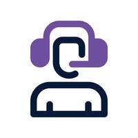 call center icon. vector dual tone icon for your website, mobile, presentation, and logo design.