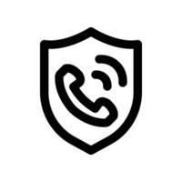 protection call icon. vector line icon for your website, mobile, presentation, and logo design.