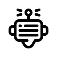 chat bot icon. vector line icon for your website, mobile, presentation, and logo design.