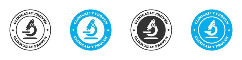 Clinically proven icon set. Vector illustration.