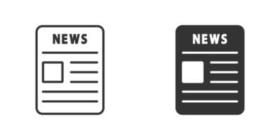 Newspaper icon. Simple design. Vector illustration.