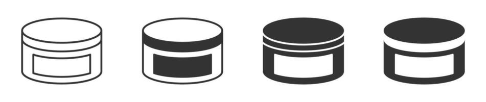 Cosmetic cream icon set. Vector illustration.