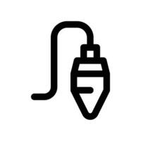 plumb bob icon. vector line icon for your website, mobile, presentation, and logo design.