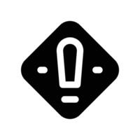 warning sign icon. vector glyph icon for your website, mobile, presentation, and logo design.