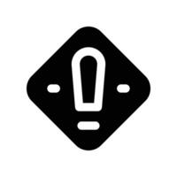 warning sign icon. vector glyph icon for your website, mobile, presentation, and logo design.