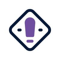 warning sign icon. vector dual tone icon for your website, mobile, presentation, and logo design.