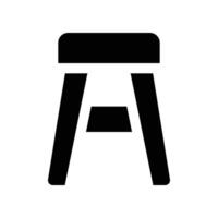 stool icon. vector glyph icon for your website, mobile, presentation, and logo design.