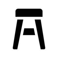 stool icon. vector glyph icon for your website, mobile, presentation, and logo design.