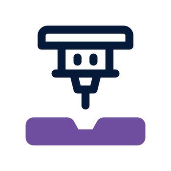 laser machine icon. vector dual tone icon for your website, mobile, presentation, and logo design.