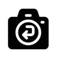 flip camera icon. vector glyph icon for your website, mobile, presentation, and logo design.