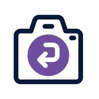 flip camera icon. vector dual tone icon for your website, mobile, presentation, and logo design.