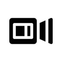 video icon. vector glyph icon for your website, mobile, presentation, and logo design.