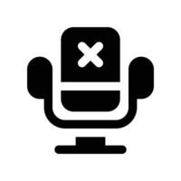 no mic icon. vector glyph icon for your website, mobile, presentation, and logo design.