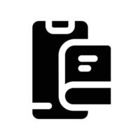 electronic book icon. vector glyph icon for your website, mobile, presentation, and logo design.