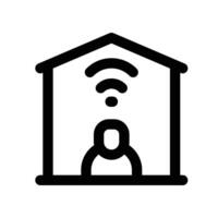 work from home icon. vector line icon for your website, mobile, presentation, and logo design.