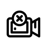 no video icon. vector line icon for your website, mobile, presentation, and logo design.