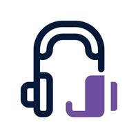 headphone icon. vector dual tone icon for your website, mobile, presentation, and logo design.