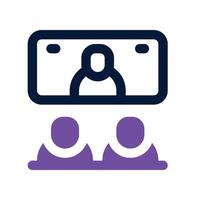 video conference icon. vector dual tone icon for your website, mobile, presentation, and logo design.