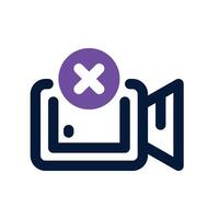 no video icon. vector dual tone icon for your website, mobile, presentation, and logo design.