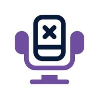 no mic icon. vector dual tone icon for your website, mobile, presentation, and logo design.