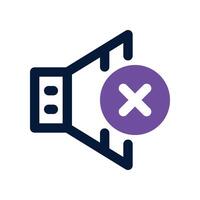 no sound icon. vector dual tone icon for your website, mobile, presentation, and logo design.