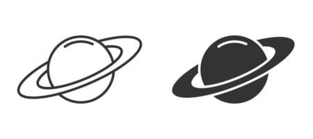 planeta Saturno icono. vector ilustración.