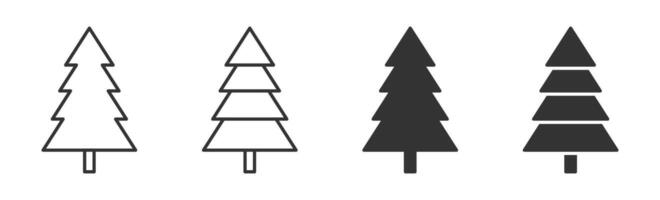 Pine tree icon. Vector illustration.