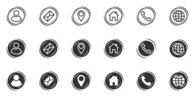 Web icon set. Website icons. Vector illustration.