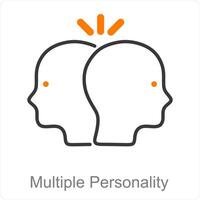 Multiple Personality  and diverse icon concept vector