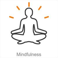 Mindfulness and peace icon concept vector