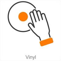 Vinyl and music icon concept vector