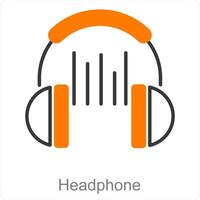 Headphone and music icon concept vector