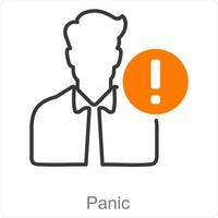 Panic and fear icon concept vector