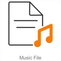 Music File and melody icon concept vector