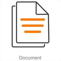 Document and paper icon concept vector