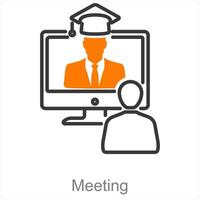 Meeting and idea icon concept vector