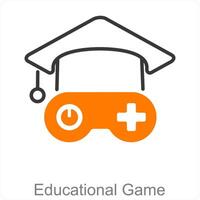 Educational Game and learning icon concept vector