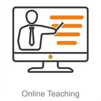 Online Teaching and education icon concept vector