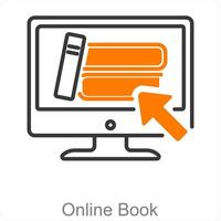 Online Book and digital icon concept vector