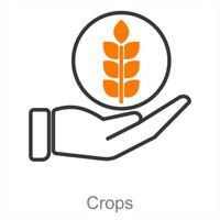 cultivos y granja icono concepto vector