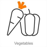 Vegetables and tomato icon concept vector