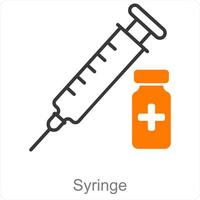 Syringe and medical icon concept vector