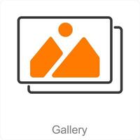 Gallery and art icon concept vector