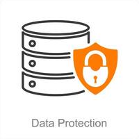 Data Protection and shield icon concept vector