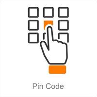 Pin Code and lock icon concept vector